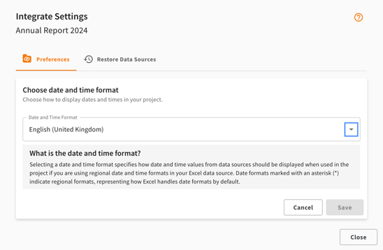 Date and Time format