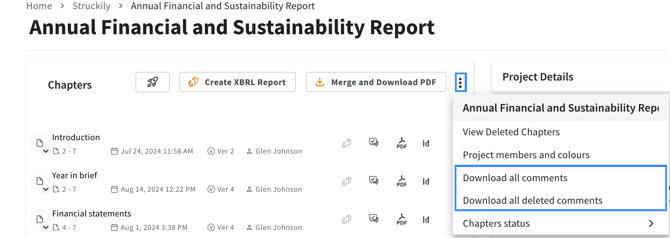 Download all coments in Review