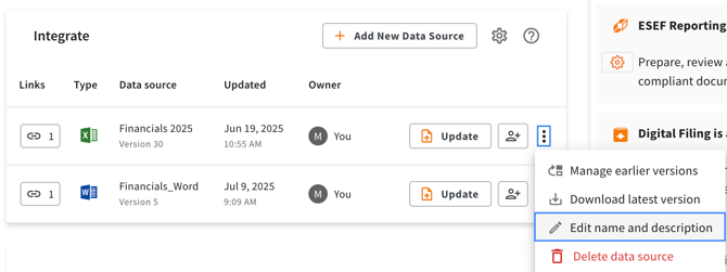 Edit Name and Description