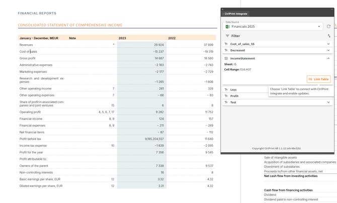 Integrate Link Table